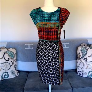 Laundry multi colored midi dress 4